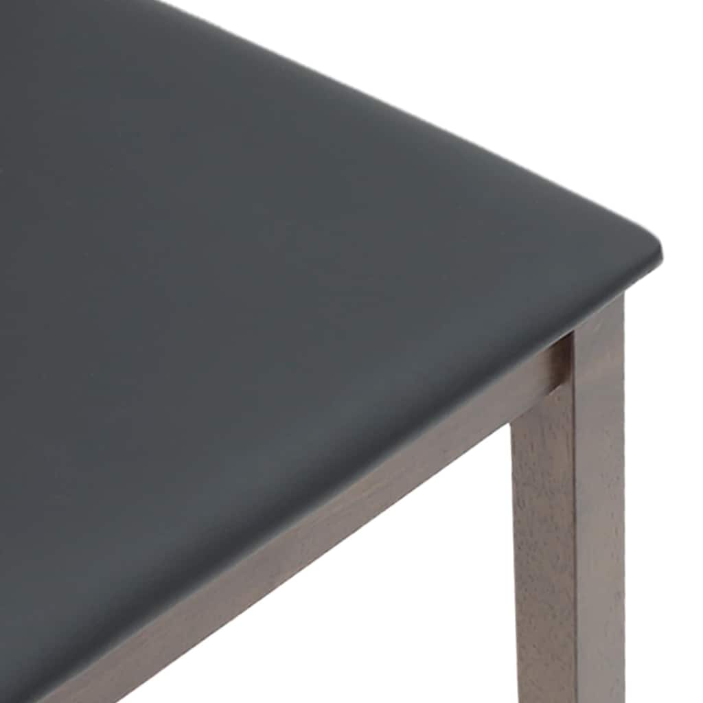 vidaXL Chaises de salle à manger avec coussins 2 pcs Marron Bois d'hévéa massif