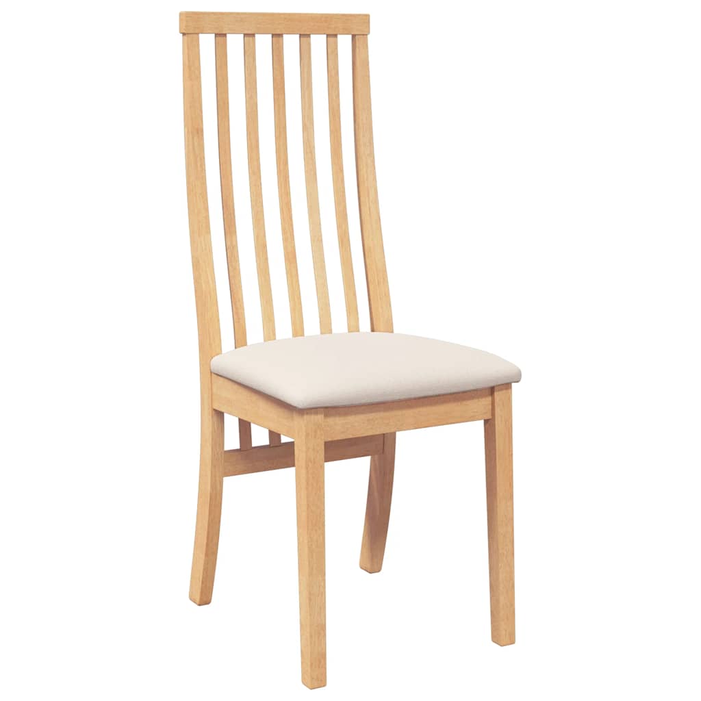 vidaXL Esszimmerstühle mit Kissen 2 Stk. Massivholz Gummibaum