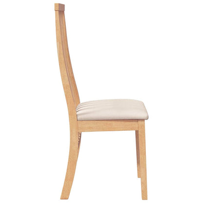 vidaXL Esszimmerstühle mit Kissen 2 Stk. Massivholz Gummibaum