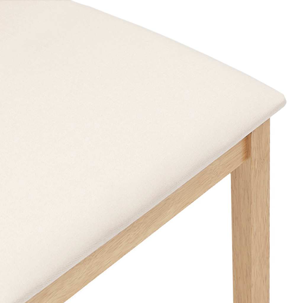 vidaXL Esszimmerstühle mit Kissen 2 Stk. Massivholz Gummibaum