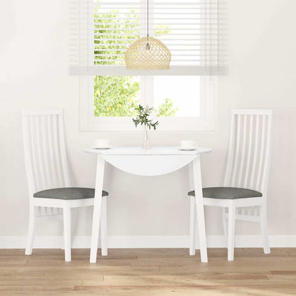 vidaXL Chaises de salle à manger avec coussins 2 pcs Blanc Bois d'hévéa massif