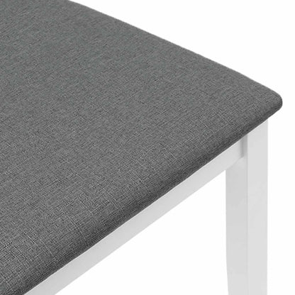 vidaXL Chaises de salle à manger avec coussins 2 pcs Blanc Bois d'hévéa massif