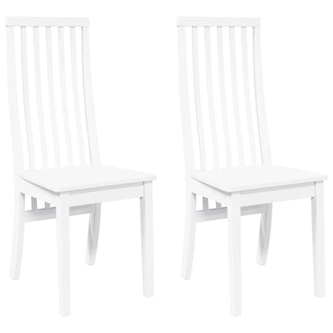vidaXL Chaises de salle à manger 2 pcs Blanc Bois massif d'hévéa