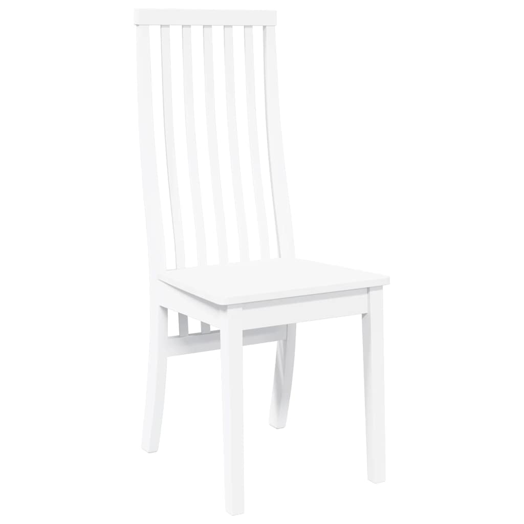 vidaXL Chaises de salle à manger 2 pcs Blanc Bois massif d'hévéa