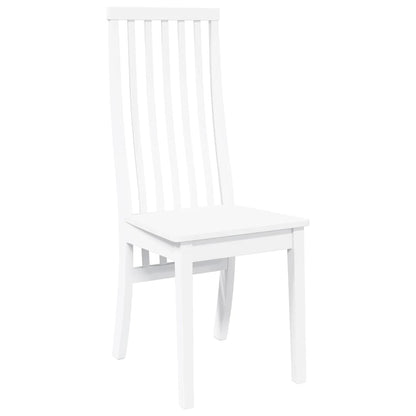 vidaXL Chaises de salle à manger 2 pcs Blanc Bois massif d'hévéa