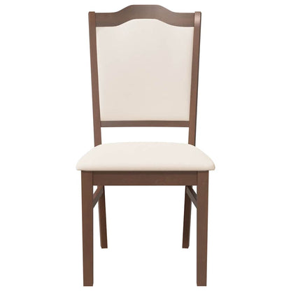 vidaXL Esszimmerstühle mit Kissen 2 Stk. Braun Massivholz Gummibaum