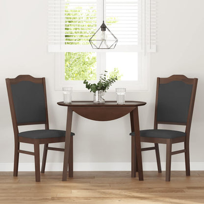 vidaXL Chaises de salle à manger avec coussins 2 pcs Marron Bois d'hévéa massif