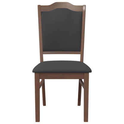 vidaXL Chaises de salle à manger avec coussins 2 pcs Marron Bois d'hévéa massif