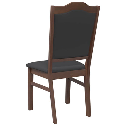 vidaXL Chaises de salle à manger avec coussins 2 pcs Marron Bois d'hévéa massif