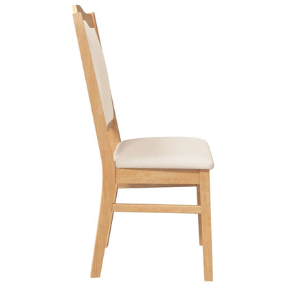 vidaXL Esszimmerstühle mit Kissen 2 Stk. Massivholz Gummibaum