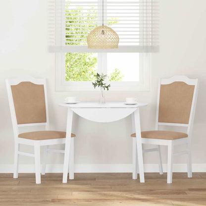 Esszimmerstühle mit Kissen 2 Stk. Weiß Massivholz Gummibaum