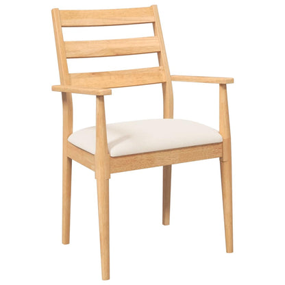 vidaXL Esszimmerstühle mit Kissen 2 Stk. Massivholz Gummibaum