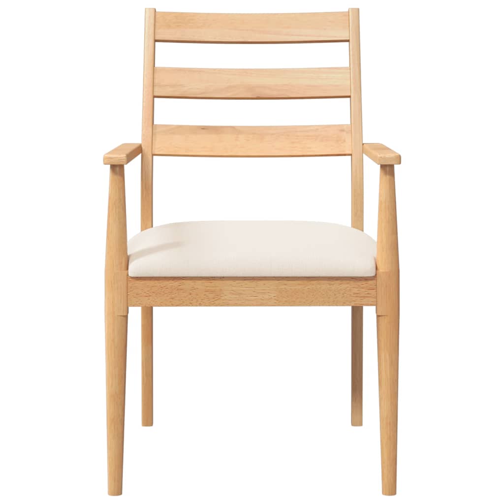 vidaXL Esszimmerstühle mit Kissen 2 Stk. Massivholz Gummibaum