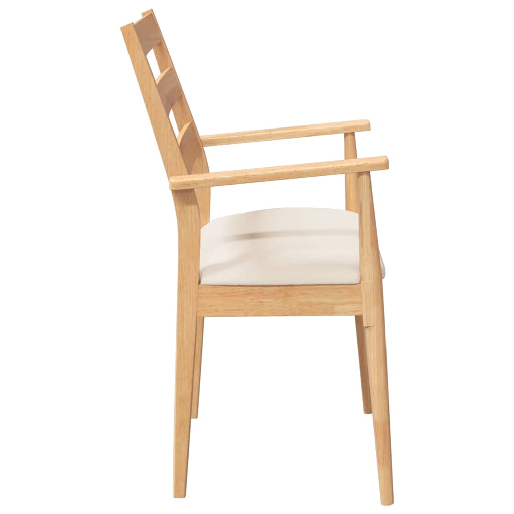 vidaXL Esszimmerstühle mit Kissen 2 Stk. Massivholz Gummibaum