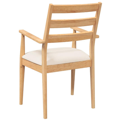 vidaXL Esszimmerstühle mit Kissen 2 Stk. Massivholz Gummibaum