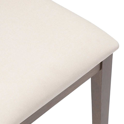 vidaXL Chaises de salle à manger avec coussins 2 pcs Marron Bois d'hévéa massif