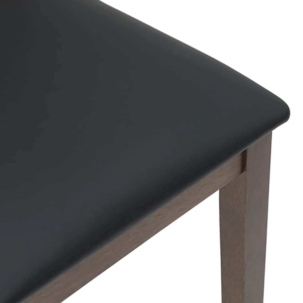 vidaXL Chaises de salle à manger avec coussins 2 pcs Marron Bois d'hévéa massif