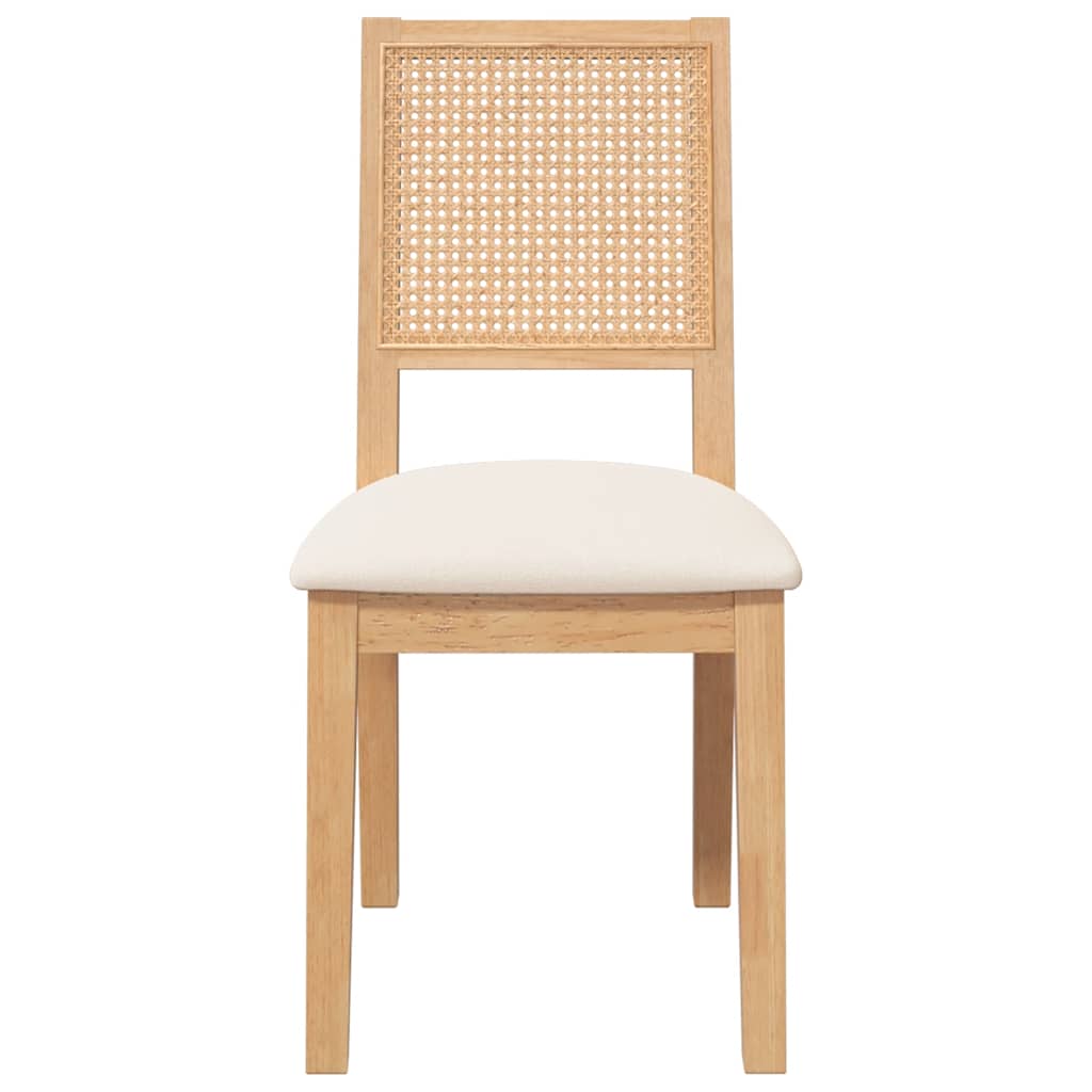 vidaXL Esszimmerstühle mit Kissen 2 Stk. Massivholz Gummibaum