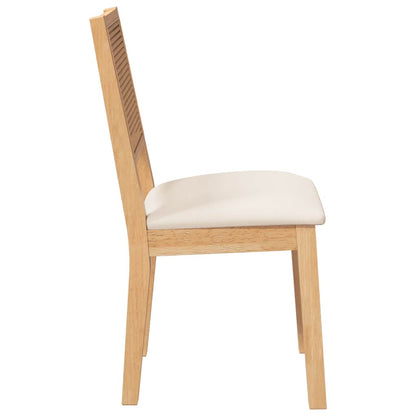 vidaXL Esszimmerstühle mit Kissen 2 Stk. Massivholz Gummibaum