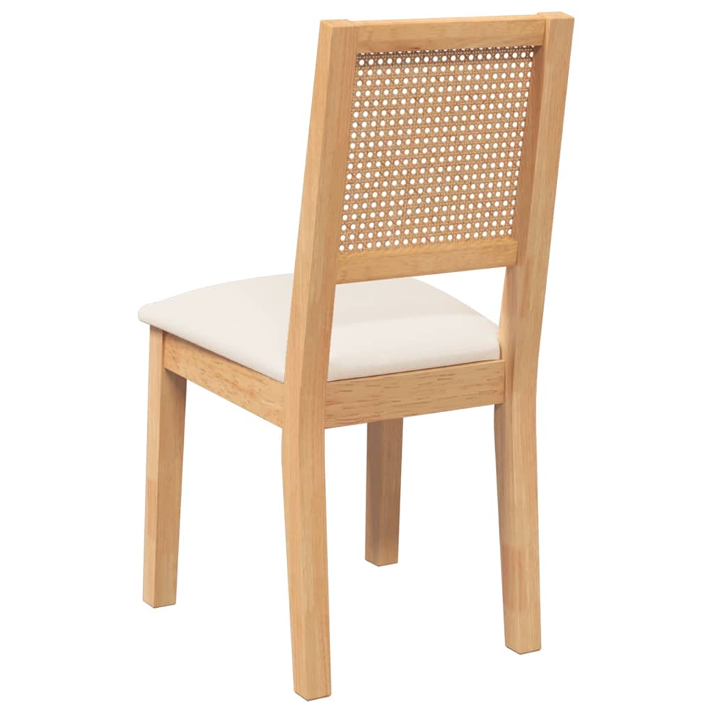 vidaXL Esszimmerstühle mit Kissen 2 Stk. Massivholz Gummibaum