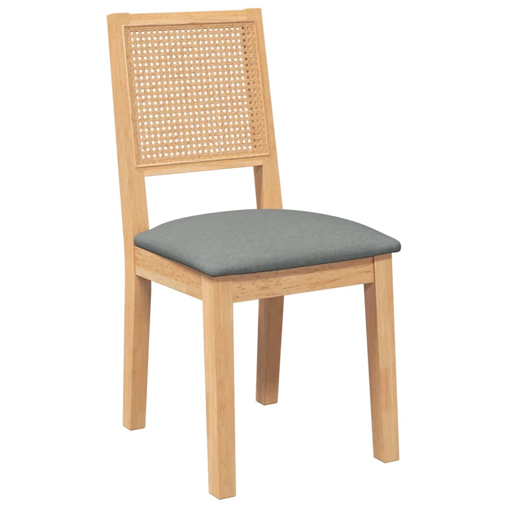 vidaXL Esszimmerstühle mit Kissen 2 Stk. Massivholz Gummibaum