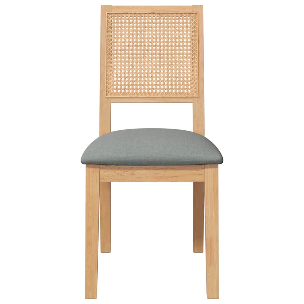 vidaXL Esszimmerstühle mit Kissen 2 Stk. Massivholz Gummibaum
