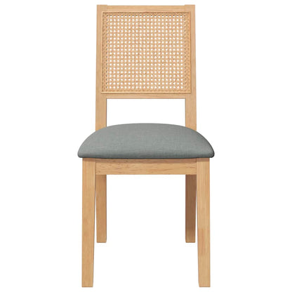 vidaXL Esszimmerstühle mit Kissen 2 Stk. Massivholz Gummibaum