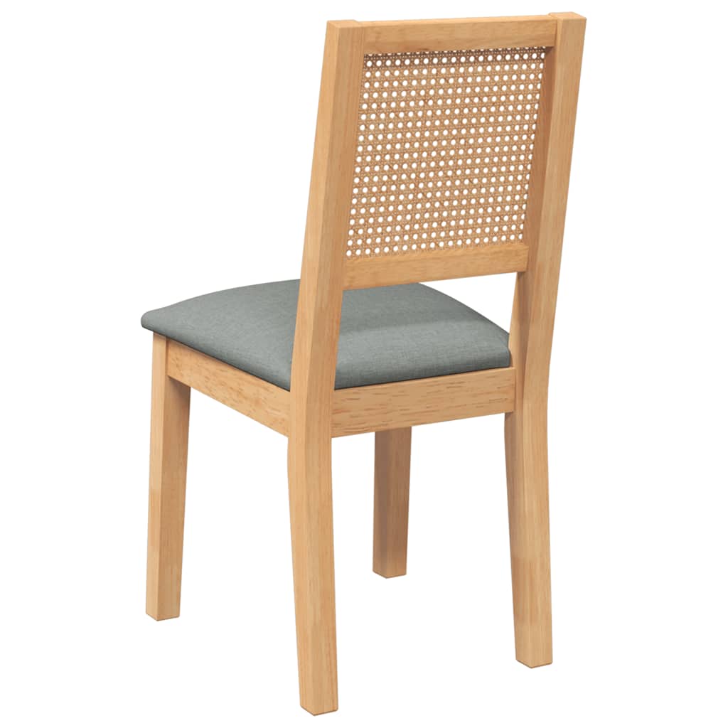 vidaXL Esszimmerstühle mit Kissen 2 Stk. Massivholz Gummibaum