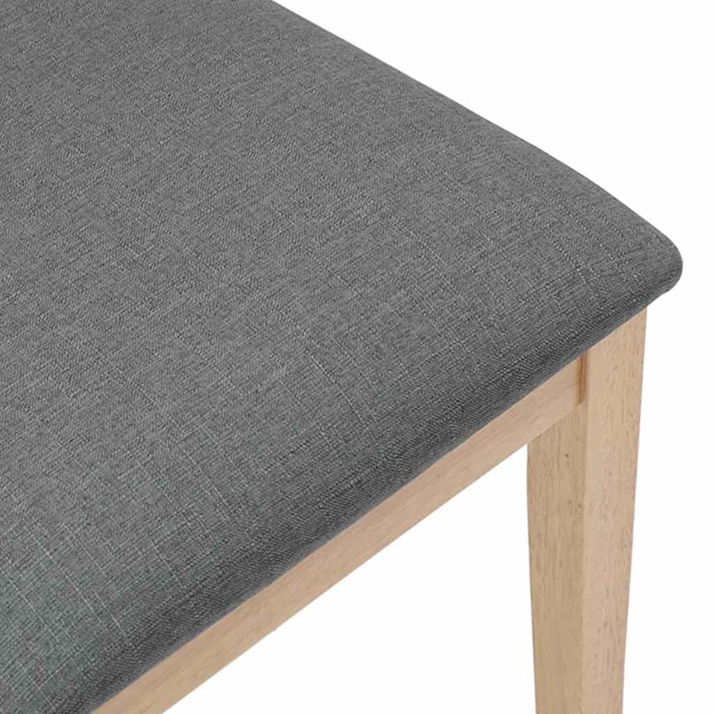 vidaXL Esszimmerstühle mit Kissen 2 Stk. Massivholz Gummibaum