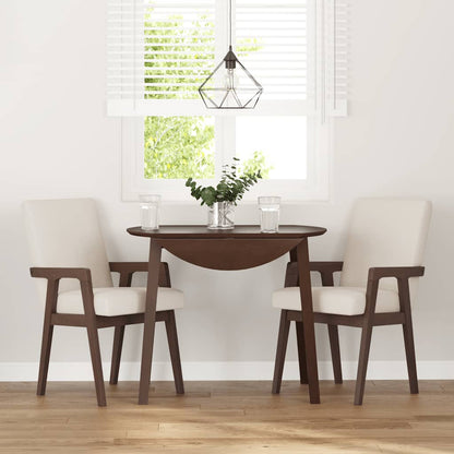 vidaXL Chaises de salle à manger avec coussins 2 pcs Marron Bois d'hévéa massif