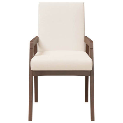 vidaXL Chaises de salle à manger avec coussins 2 pcs Marron Bois d'hévéa massif