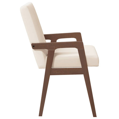 vidaXL Chaises de salle à manger avec coussins 2 pcs Marron Bois d'hévéa massif