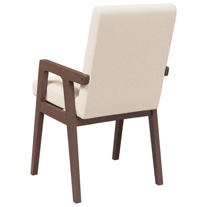 vidaXL Chaises de salle à manger avec coussins 2 pcs Marron Bois d'hévéa massif