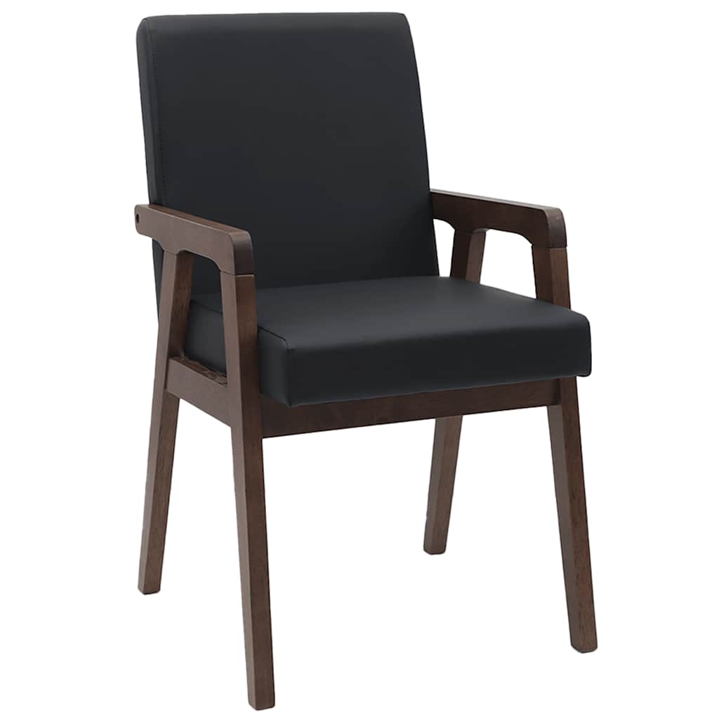 vidaXL Chaises de salle à manger avec coussins 2 pcs Marron Bois d'hévéa massif
