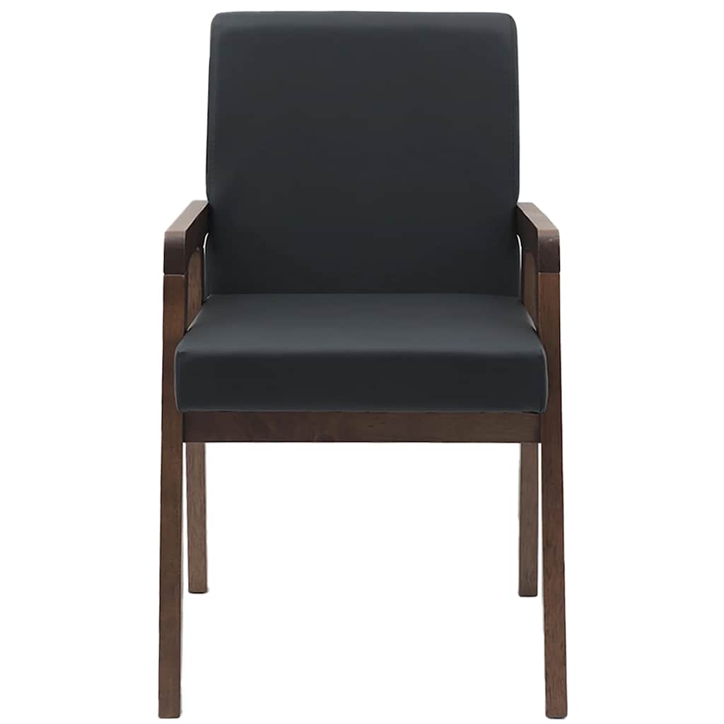 vidaXL Chaises de salle à manger avec coussins 2 pcs Marron Bois d'hévéa massif