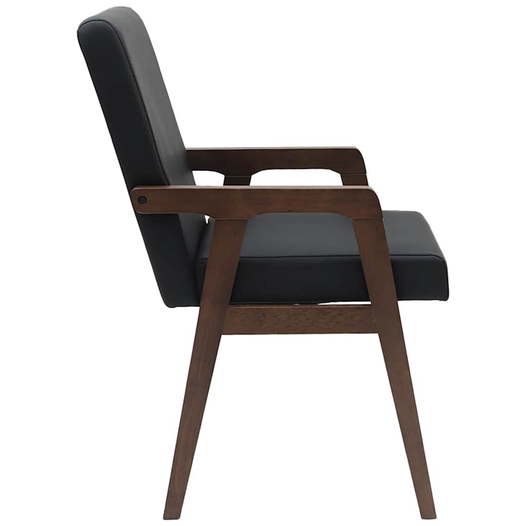 vidaXL Chaises de salle à manger avec coussins 2 pcs Marron Bois d'hévéa massif