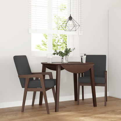 vidaXL Chaises de salle à manger avec coussins 2 pcs Marron Bois d'hévéa massif