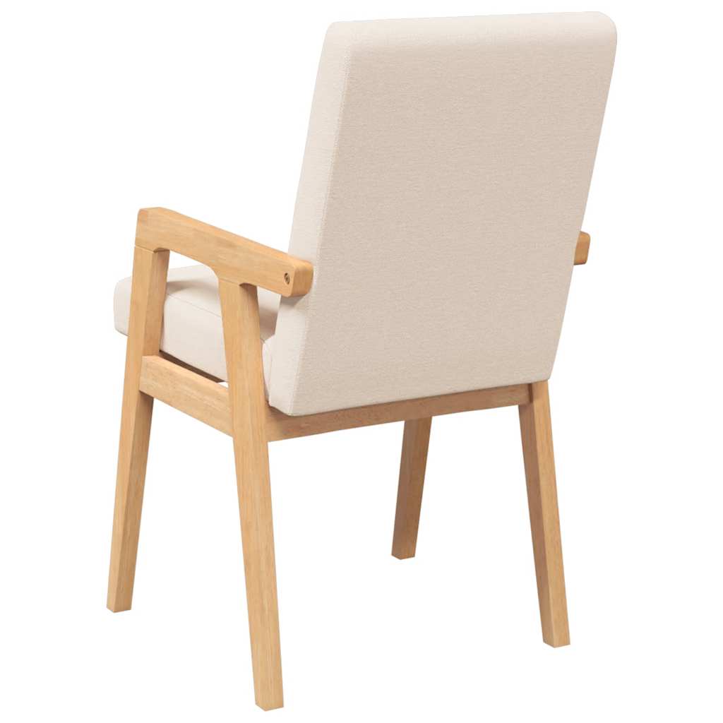 vidaXL Esszimmerstühle mit Kissen 2 Stk. Massivholz Gummibaum