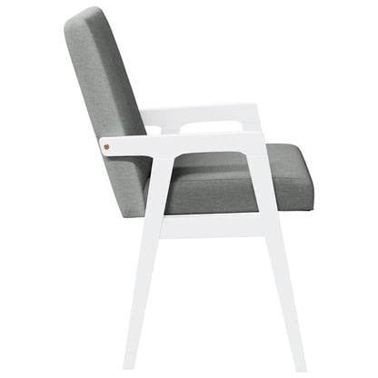 vidaXL Chaises de salle à manger avec coussins 2 pcs Blanc Bois d'hévéa massif