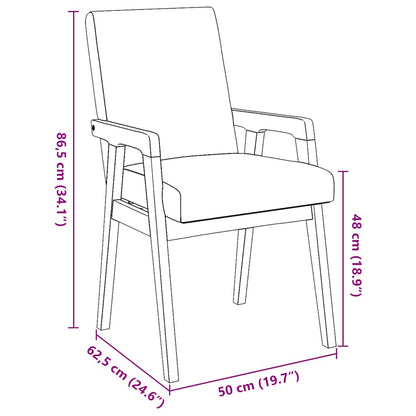 vidaXL Chaises de salle à manger avec coussins 2 pcs Blanc Bois d'hévéa massif