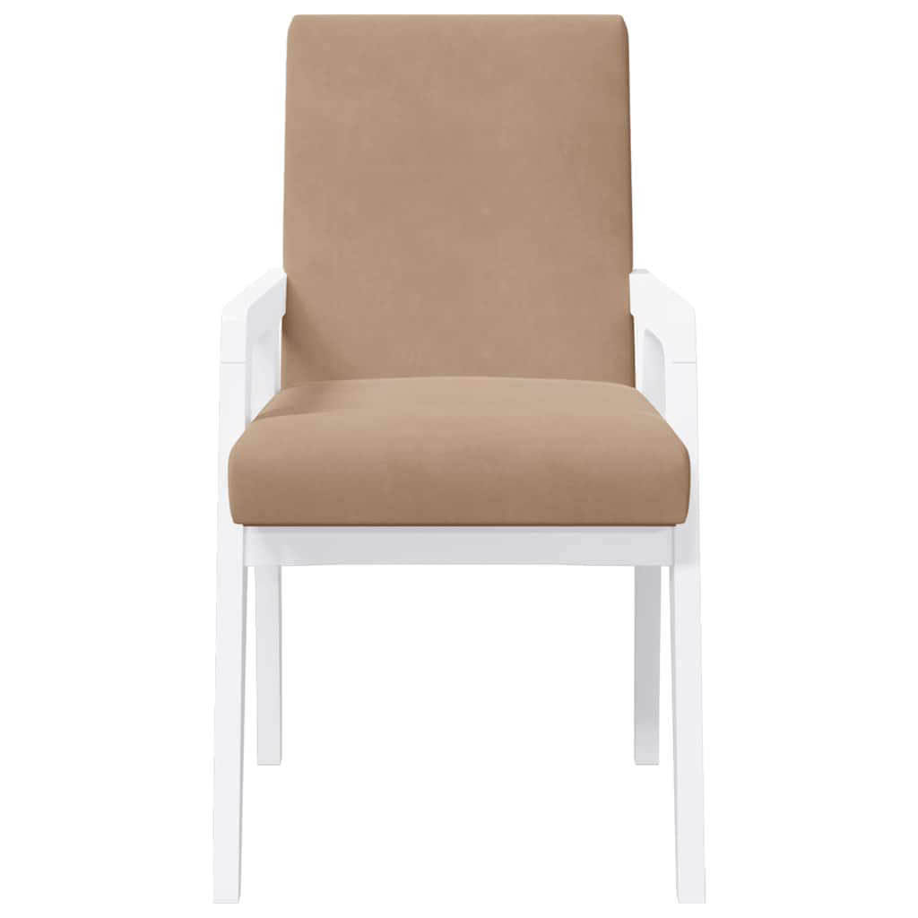 Esszimmerstühle mit Kissen 2 Stk. Weiß Massivholz Gummibaum