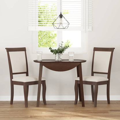 vidaXL Chaises de salle à manger avec coussins 2 pcs Marron Bois d'hévéa massif