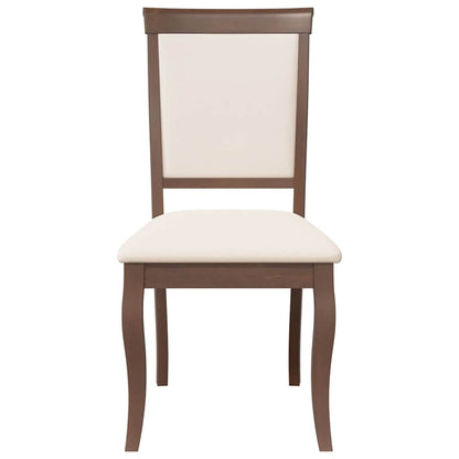 vidaXL Chaises de salle à manger avec coussins 2 pcs Marron Bois d'hévéa massif