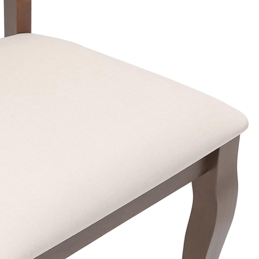 vidaXL Chaises de salle à manger avec coussins 2 pcs Marron Bois d'hévéa massif