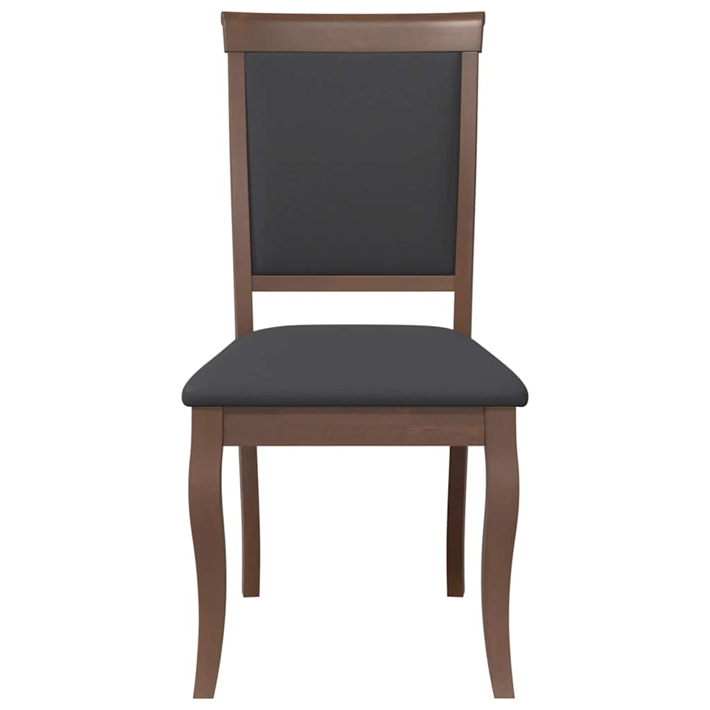 vidaXL Chaises de salle à manger avec coussins 2 pcs Marron Bois d'hévéa massif