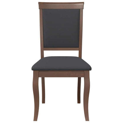 vidaXL Chaises de salle à manger avec coussins 2 pcs Marron Bois d'hévéa massif
