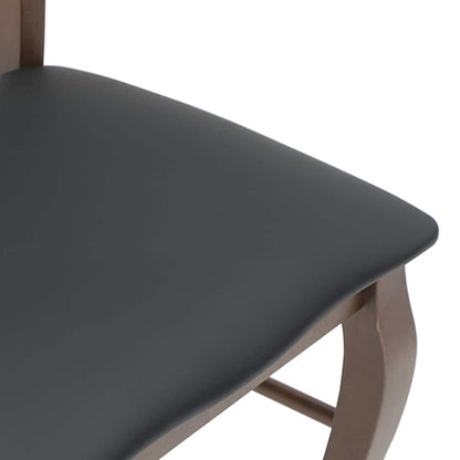 vidaXL Chaises de salle à manger avec coussins 2 pcs Marron Bois d'hévéa massif