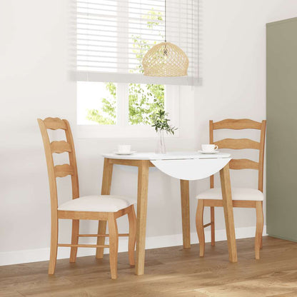 vidaXL Chaises de salle à manger avec coussins 2 pcs Bois d'hévéa massif Naturel