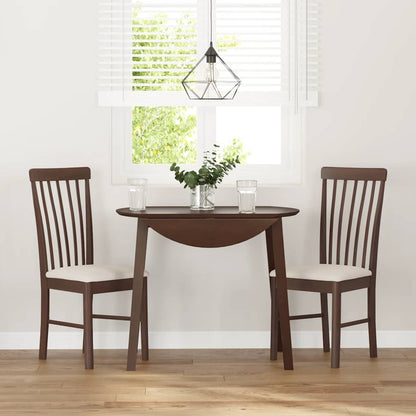 vidaXL Chaises de salle à manger avec coussins 2 pcs Marron Bois d'hévéa massif