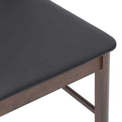 vidaXL Chaises de salle à manger avec coussins 2 pcs Marron Bois d'hévéa massif